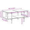 Salontafel Met Glazen Blad 98,5X50X45 Cm Staal