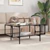 Salontafel Met Glazen Blad 98,5X50X45 Cm Staal