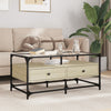 Salontafel Met Glazen Blad 98,5X50X45 Cm Staal