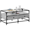 Salontafel Met Glazen Blad 98,5X50X45 Cm Staal
