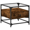 Salontafel Met Glazen Blad 50X50X45 Cm Staal