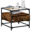 Salontafel Met Glazen Blad 50X50X45 Cm Staal