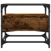 Salontafel Met Glazen Blad 50X50X45 Cm Staal