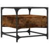 Salontafel Met Glazen Blad 50X50X45 Cm Staal