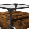 Salontafel Met Glazen Blad 50X50X45 Cm Staal