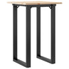 Eettafel Massief Grenenhout En Staal Naturel Geïmpregneerd