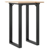 Eettafel Massief Grenenhout En Staal Naturel Geïmpregneerd