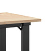 Eettafel Massief Grenenhout En Staal Naturel Geïmpregneerd
