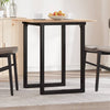 Eettafel Massief Grenenhout En Staal Naturel Geïmpregneerd