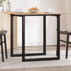Eettafel Massief Grenenhout En Staal Naturel Geïmpregneerd
