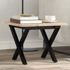 Salontafel 90X40X45,5 Cm Grenenhout En Staal
