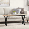 Salontafel 90X40X45,5 Cm Grenenhout En Staal