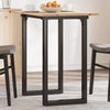 Eettafel Massief Grenenhout En Staal Naturel Geïmpregneerd