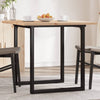 Eettafel Massief Grenenhout En Staal Naturel Geïmpregneerd