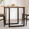 Eettafel Massief Grenenhout En Staal Naturel Geïmpregneerd