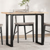 Eettafel Massief Grenenhout En Staal Naturel Geïmpregneerd