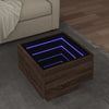 Bijzettafel Met Led Bewerkt Hout