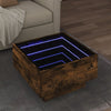 Bijzettafel Met Led Bewerkt Hout