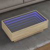 Bijzettafel Met Led Bewerkt Hout