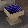 Salontafel Met Led 50X50X45 Cm Bewerkt Hout Kleurig