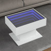 Salontafel Met Led 50X50X45 Cm Bewerkt Hout Kleurig