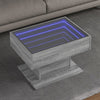Salontafel Met Led 50X50X45 Cm Bewerkt Hout Kleurig