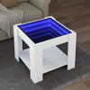 Salontafel Met Led 53X53X45 Cm Bewerkt Hout Eiken