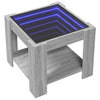 Salontafel Met Led 53X53X45 Cm Bewerkt Hout Eiken