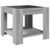 Salontafel Met Led 53X53X45 Cm Bewerkt Hout Eiken