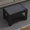 Salontafel Met Led 53X53X45 Cm Bewerkt Hout Eiken