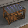 Salontafel Met Led 53X53X45 Cm Bewerkt Hout Eiken