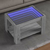 Salontafel Met Led 53X53X45 Cm Bewerkt Hout Eiken
