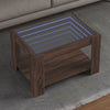 Salontafel Met Led 53X53X45 Cm Bewerkt Hout Eiken