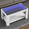 Salontafel Met Led 53X53X45 Cm Bewerkt Hout Eiken