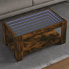 Salontafel Met Led 53X53X45 Cm Bewerkt Hout Eiken