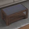 Salontafel Met Led 53X53X45 Cm Bewerkt Hout Eiken