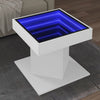 Salontafel Met Led 50X50X45 Cm Bewerkt Hout Eiken