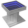Salontafel Met Led 50X50X45 Cm Bewerkt Hout Eiken