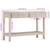 Wandtafel 110X35X75 Cm Massief Mangohout