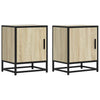 Nachtkastjes 2St 40X31X50Cm Bewerkt Hout En Metaal