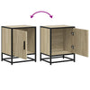 Nachtkastjes 2St 40X31X50Cm Bewerkt Hout En Metaal