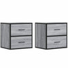 Nachtkastjes 2St Wandgemonteerd 40X31X39,5Cm Eiken
