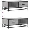 Salontafel 90X57X35 Cm Bewerkt Hout En Metaal