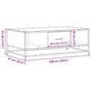 Salontafel 100X57X35 Cm Bewerkt Hout En Metaal