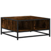 Salontafel 60,5X60,5X30 Cm Bewerkt Hout En Metaal Gerookt Eiken