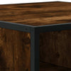Salontafel 60,5X60,5X30 Cm Bewerkt Hout En Metaal Gerookt Eiken