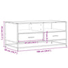 Salontafel 100X50X45 Cm Bewerkt Hout En Metaal