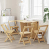 Eetkamerstoelen 4 St Corona Inklapbaar Massief Grenenhout