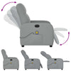 Massagestoel Stof Lichtgrijs