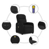 Massagestoel Stof Zwart